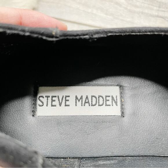 Steve Madden Furlie Pom Pom Faux Suede Slip On Sneakers Black Size 8.5M - Picture 5 of 7